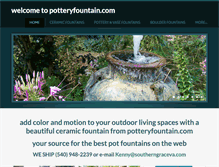 Tablet Screenshot of potteryfountain.com